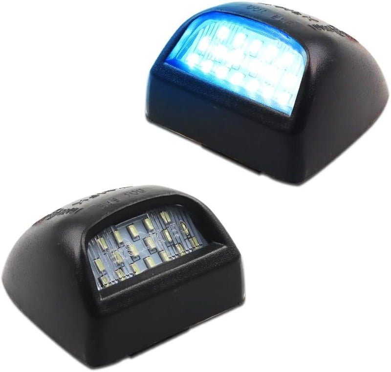 VANKUB LED License Plate Light for Chevy Silverado 1500 2500 3500 Suburban Tahoe GMC Sierra Yukon XL Cadi-llac Escalade Pickup Truck, Chevy Silverado Rear Tag Lamp, 6000K Xenon Ice Blue Lights, 2 PCS - Image 1